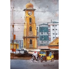 Abdul Hameed, 12 x 18 inch, Acrylic on Canvas, Cityscape Painting, AC-ADHD-202